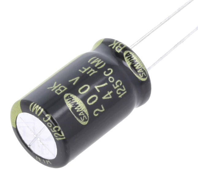 47uF/200V, Condensator electrolitic, 125C, 12.5x20mm, 5000h, SAMWHA