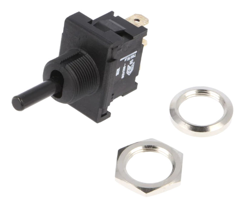 Intrerupator basculant, (ON)-OFF-ON, 6A, 3 pini, SPDT, 1828.1201, MARQUARDT