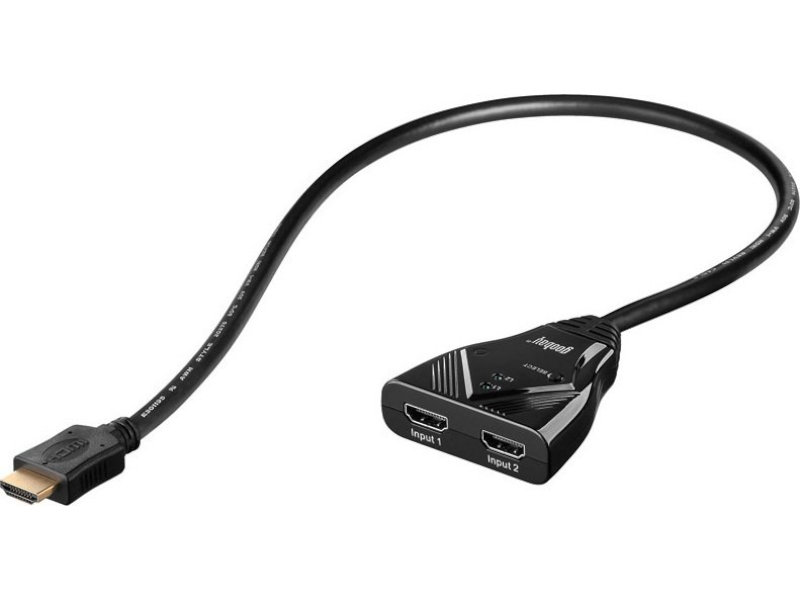 Comutator HDMI, 2 porturi, 2 intrari HDMI, 1 iesire HDMI, AVS-46, GOOBAY