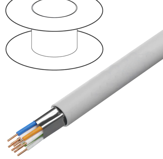 Cablu retea, F/UTP, CAT 5E, solid, ecranat, CCA, F/UTP5E-CCA