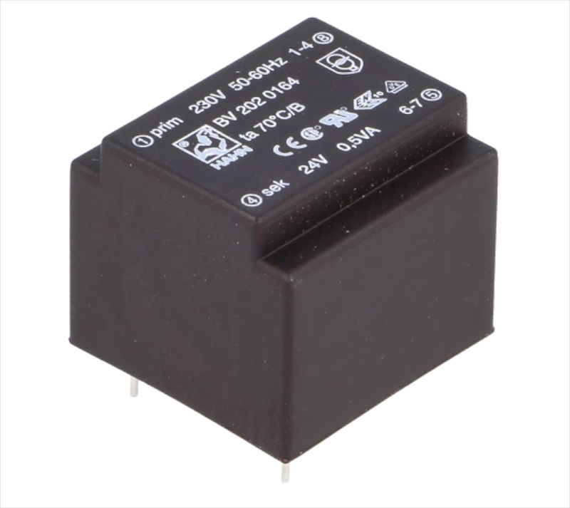 Transformator 24V, PCB, 0.5VA, BV2020164, HAHN