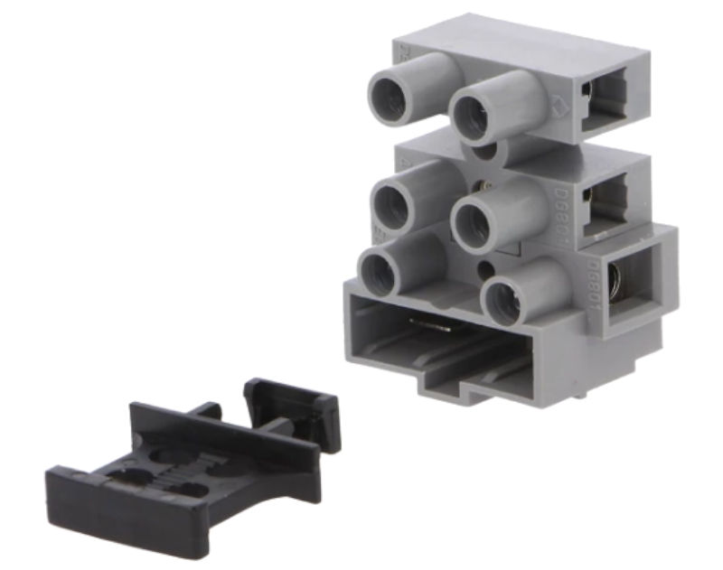 Regleta de conexiuni, suport siguranta, 250V, 3piste, 0.5-2.5mm2, DG801-03P-11-00A-H, DEGSON ELECTRONICS