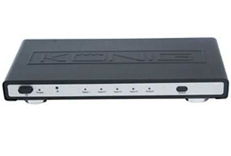 Comutator HDMI cu telecomanda, 4 porturi, 4 intrari HDMI, 1 iesire HDMI, HDMISW20, KONIG