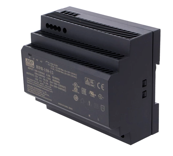 Sursa 12VDC, 11.3A, 150W, 85-264VAC, RAIL, HDR-150-12, MEAN WELL