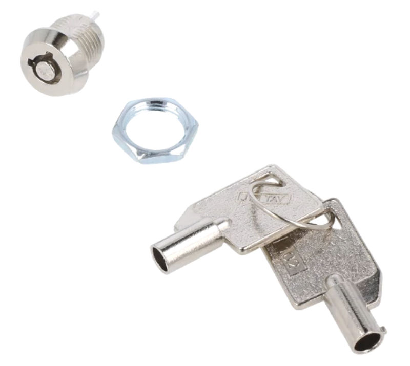 Intrerupator cu cheie, SPST-NO, OFF-ON, panou, KO106A102, E-SWITCH