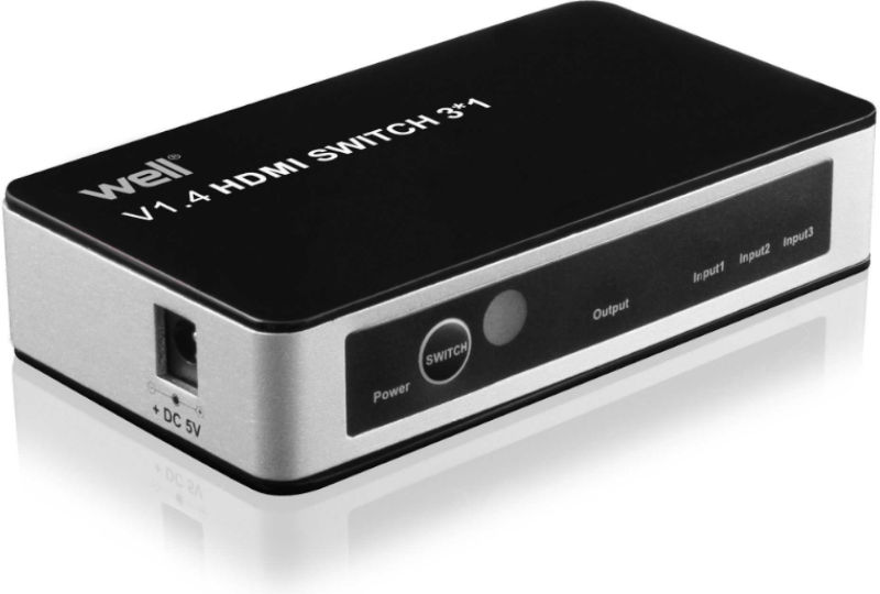 Comutator HDMI cu telecomanda, V1.4, 3 porturi, 3 intrari HDMI, 1 iesire HDMI, SW-HDMI1.4/3-RC