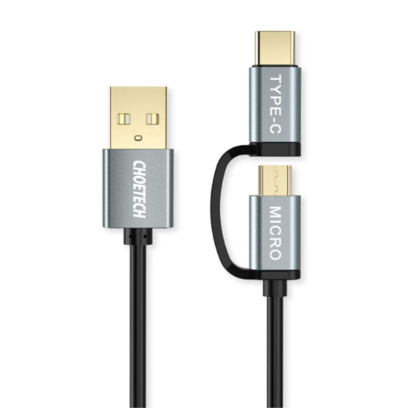 Cablu USB-A mufa, USB-C/microUSB mufa, 1.2m, XAC012/1.2, CHOETECH