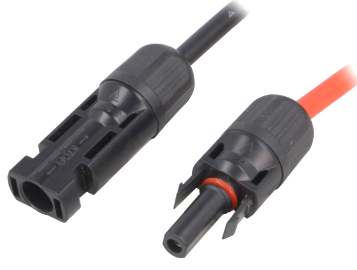 Conectori solar MC4, mama, tata, 1m cablu, 4mm2, SOLCON4-MF-1M