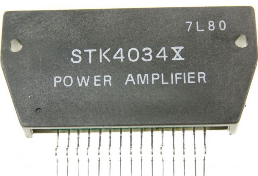 STK4034X, AF power amplifier, 45W,  in 15-pin
