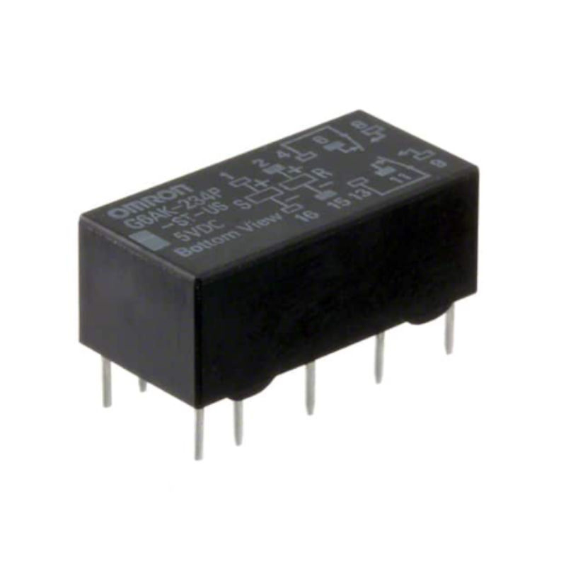 Releu 3VDC, bistabil, 2 bobine, DPDT, 2A, RM2.54, G6AK-274P-ST-US-DC3, OMRON