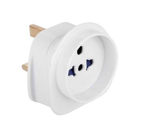 Adaptor universal, stecher, UK, alb, ZLA0573