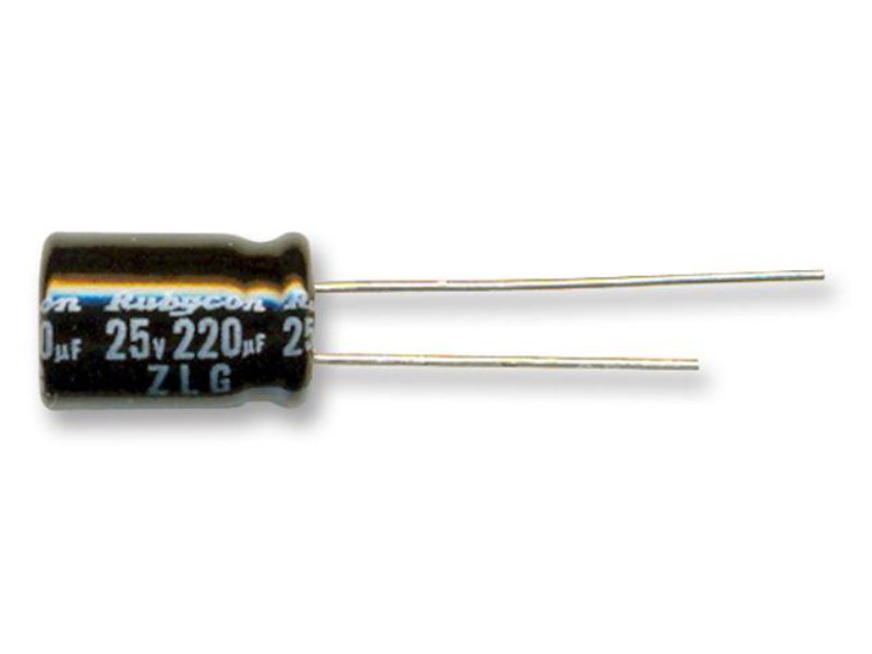 22uF/25V, Condensator electrolitic, Low ESR, 105C, 5x7mm, RM2.0, 25ZLG22MEFC5X7, RUBYCON