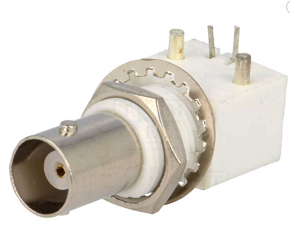 Mufa BNC, Soclu; BNC; mamă; cu izolaţie; în unghi 90°; 50Ω, PCB, BNC-206