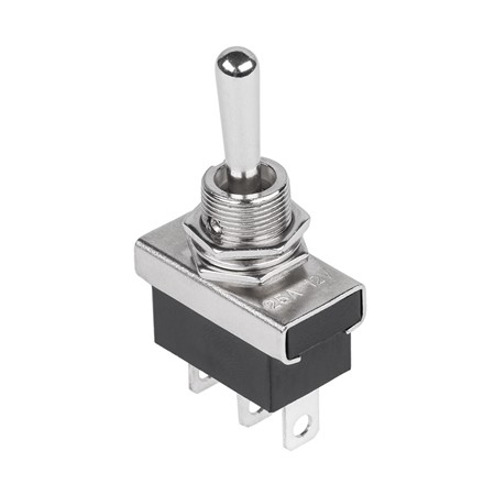 Comutator basculant, (ON)-OFF-(ON), fara mentinere, 25A, 12V, 3 pini, PRK-0100