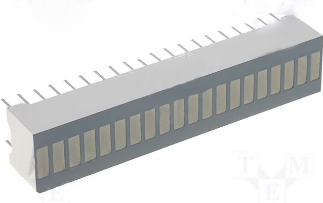 Bargraph cu leduri, 20 segmente,rosu, DC-20SRWA