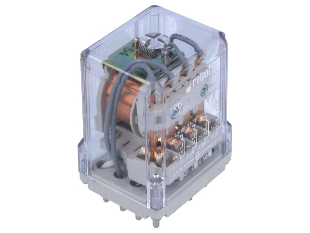Releu 12VDC, 20A, 4PDT, R15, R15-4P-12VDC, RELPOL