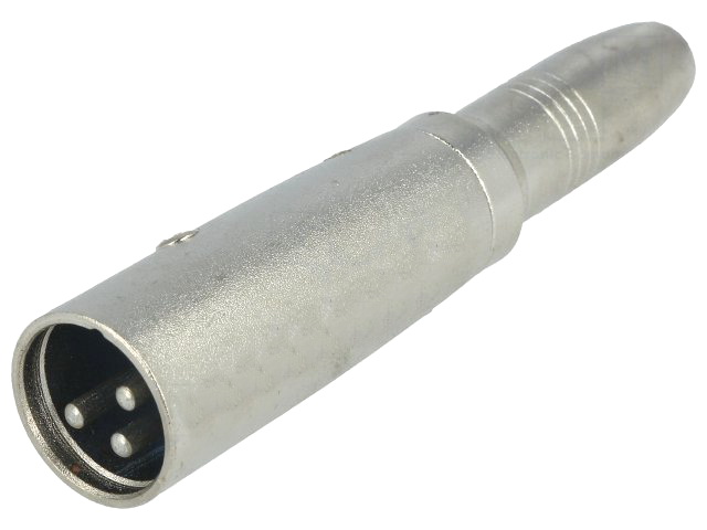 Adaptor XLR, tata, 3 pini, jack 6.35mm, mama, mono, XLR-3M6.35FM