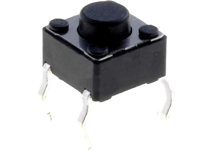 Microtach, push, 6x6mm, SPST-NO, TACT-65R