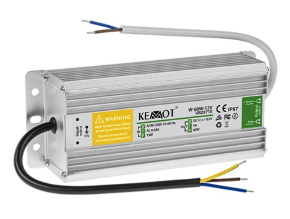 Sursa alimentare leduri, 60W, 12V, 5A, IP67, W-60W-12