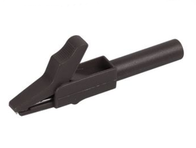 Crocodil negru izolat; 15A; negru, 300VDC; banana 4mm, 76-1210, TENMA