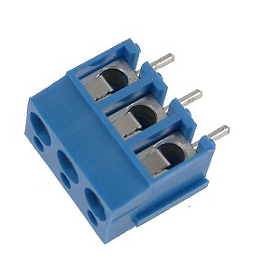 Regleta, 3 pini, albastru, 5.08mm, ARK120/3, PTR HARTMANN