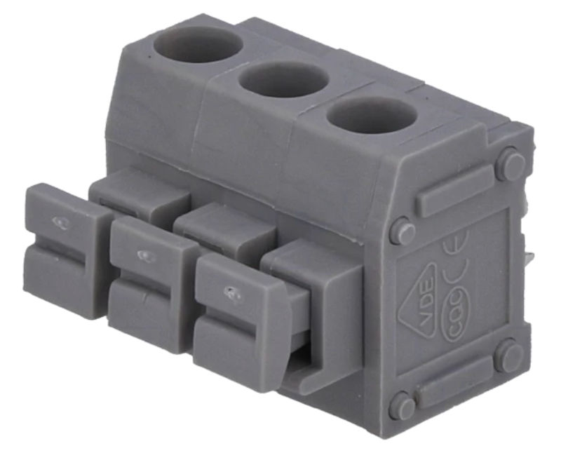 Regleta 3pini, PCB, cu buton, RM5, 1.5mm2, DG235-5.0-03P, DEGSON ELECTRONICS