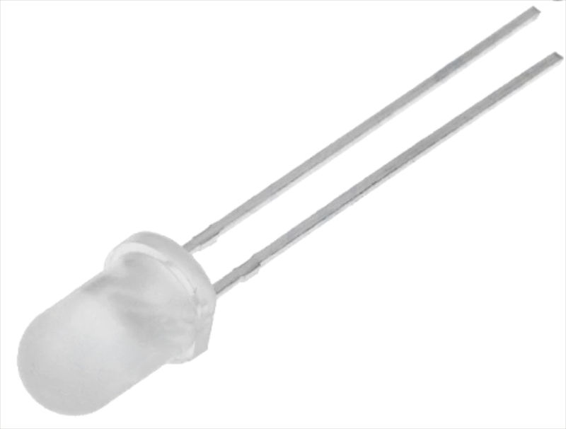 Led 5mm, alb rece, 2.8-4V, 2000-4000mcd, convex, RM2.54, LL-504WM-W2-1C, LUCKYLIGHT