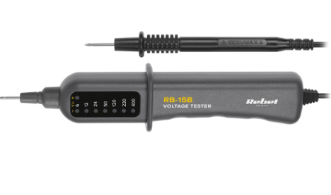 Tester electric, tensiune, AC/DC, 6V, 12V, 24V, 50V, 120V, 230V, 400V, IP54, RB-15B, REBEL