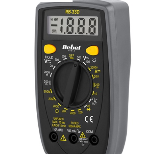 Multimetru digital, 500VAC, 500VDC, 10A, 20 Mohmi, generator, buzer, RB-33D