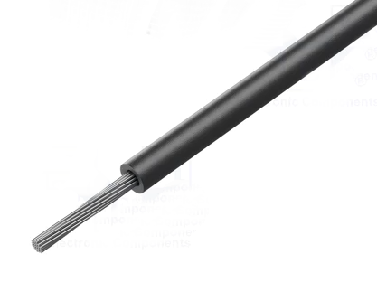 Conductor 1mm2, izolatie silicon, negru, 500V, 180C, SIF1.00-B