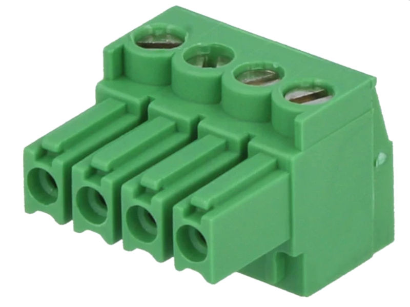 Conector 4 cai, regleta deconectabila, 300V, 11A, mama, verde, pas 3.5mm, TBW-3.5-AMP-4P, TE CONNECTIVITY