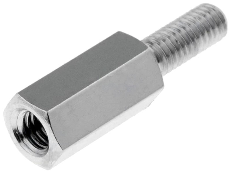 Distantor metal alama nichel, filet interior si exterior, M3, L10, TFM-M3X10/DR213, DREMEC