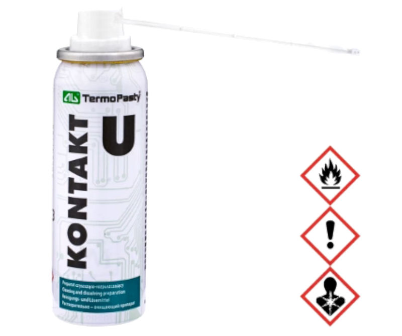Spray curatare, degresare, contacte electrice, protectie coroziune, 60ml, U-60ML, AG TERMOPASTY