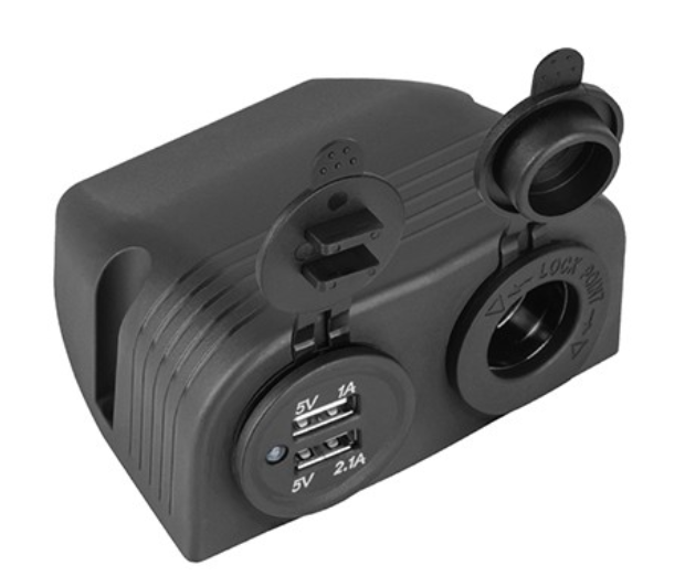 Sursa de alimentare auto; 12-24V, mufa montaj auto, 2x USB, 3100mA, bricheta, CHR0005