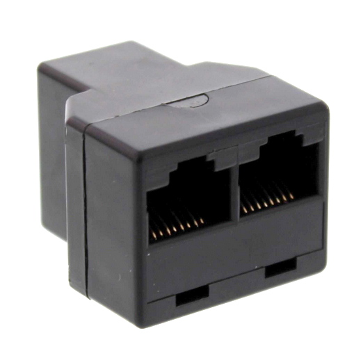 Adaptor RJ45, spliter, distribuitor, 1:2, TEL-0036-8/8BK
