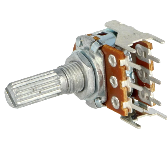 Potentiometru 50K, stereo, lin, R16140G-B50K