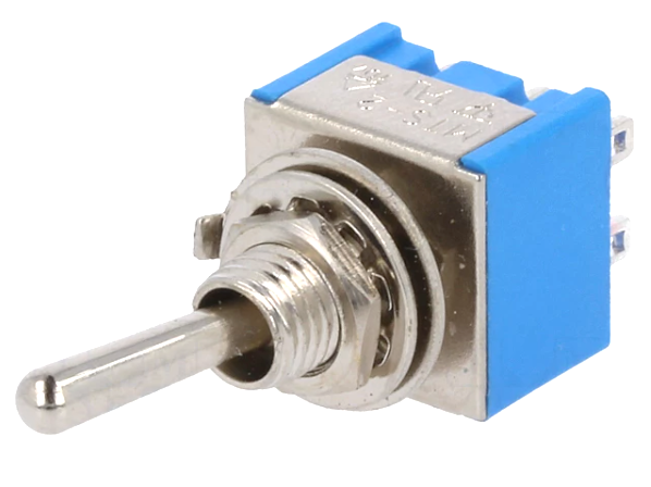 Intrerupator basculant, DP3T, ON-OFF-ON, 3A, 6 pini, DP3T, orificiu montare Ø6mm, TSM203A1