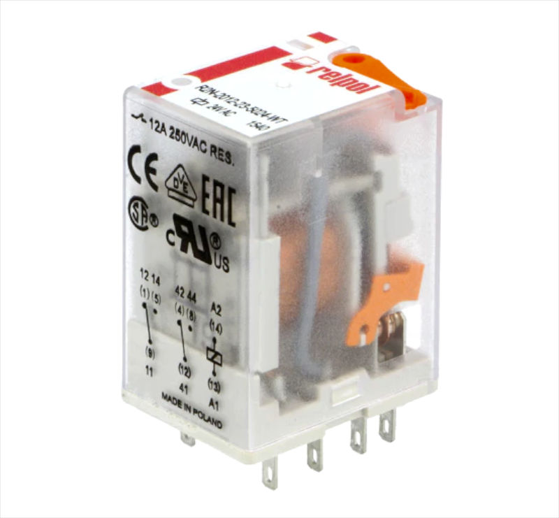 Releu 24VDC, DPDT, 12A, R2N-2012-23-1024-WT, RELPOL