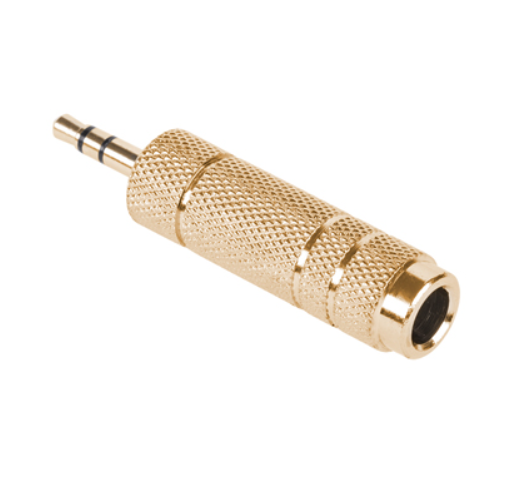 ADAPTOR JACK 3.5mm, TATA-6.3mm, MAMA GOLD, A0323