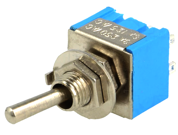 Intrerupator basculant, ON-ON,  3A, 6 pini, DPDT, orificiu montare Ø6mm, PRZELBL2X3