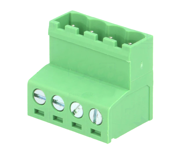 Conector 4 cai, regleta deconectabila, 300V, 11A, tata, verde, pas 5.08mm, 2EDGKR-5.08-04P14, DEGSON