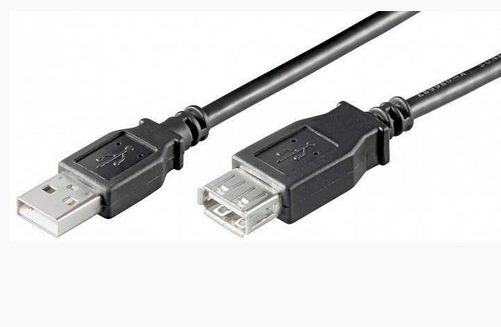 Prelungitor USB 2.0, USB-A tata, USB-A mama, 0.3m, negru, CABLE-143CU/0.3HS