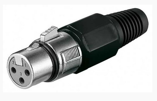 Mufa XLR mama, 3 pini, pe cablu XLR-3F/A, GOOBAY