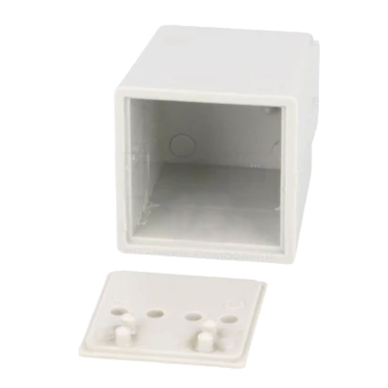 Cutie ABS, 31x36x31mm, gri, cu lame de fixare, KM-16-GY, MASZCZYK