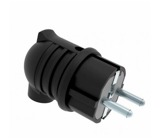 Stecher rotund, cauciuc, AC, 2P+E, 16A,  IP44, ELPL-SH/RB-BK114022011