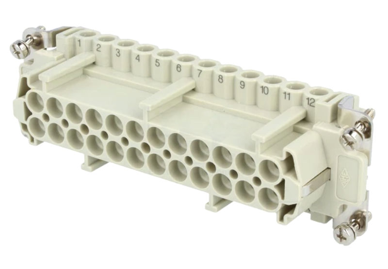 Conector 24 pini, 16A, mama, CNE, 500V, DIM 104.27, CNEF24T, ILME