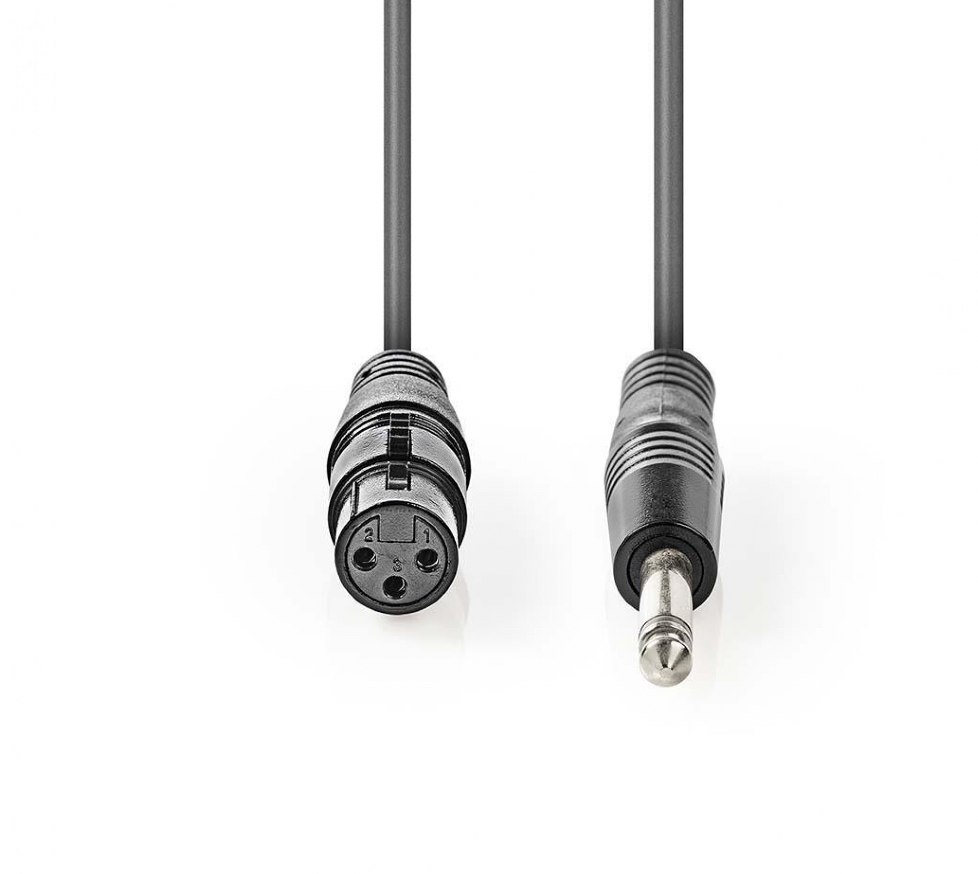 CABLU AUDIO, XLR, 3 PINI, LA JACK, 6.35MM, M-T, 10m, COTG15120GY100, NEDIS