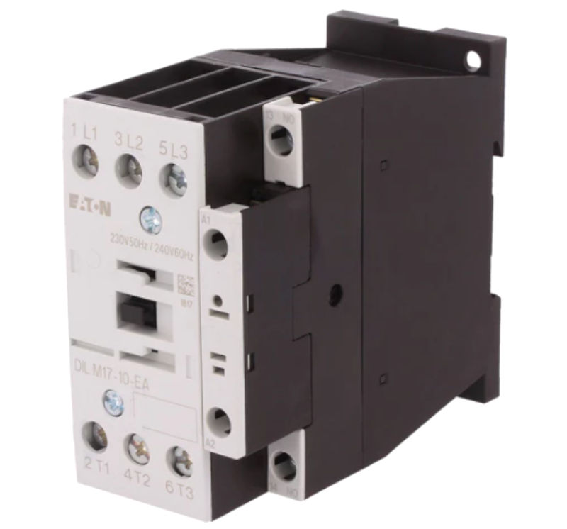 Contactor 17A, 230VAC, 3xNO, 1xNO aux, DIN, pe panou, DILM17-10-230AC-E, EATON