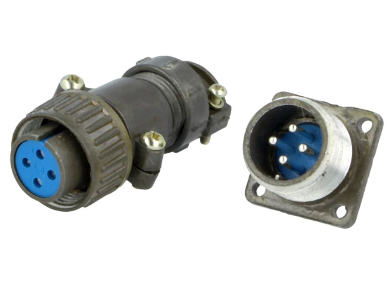 Conector circular, 4 pini, tata, mama, 5A, DS1110-08-04LYP, CONNFLY