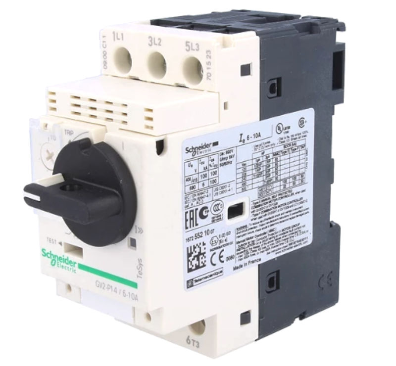 Intrerupator 3kW, protectie motor, 6...10A, 230-690VAC, DIN, GV2P14, SCHNEIDER ELECTRIC